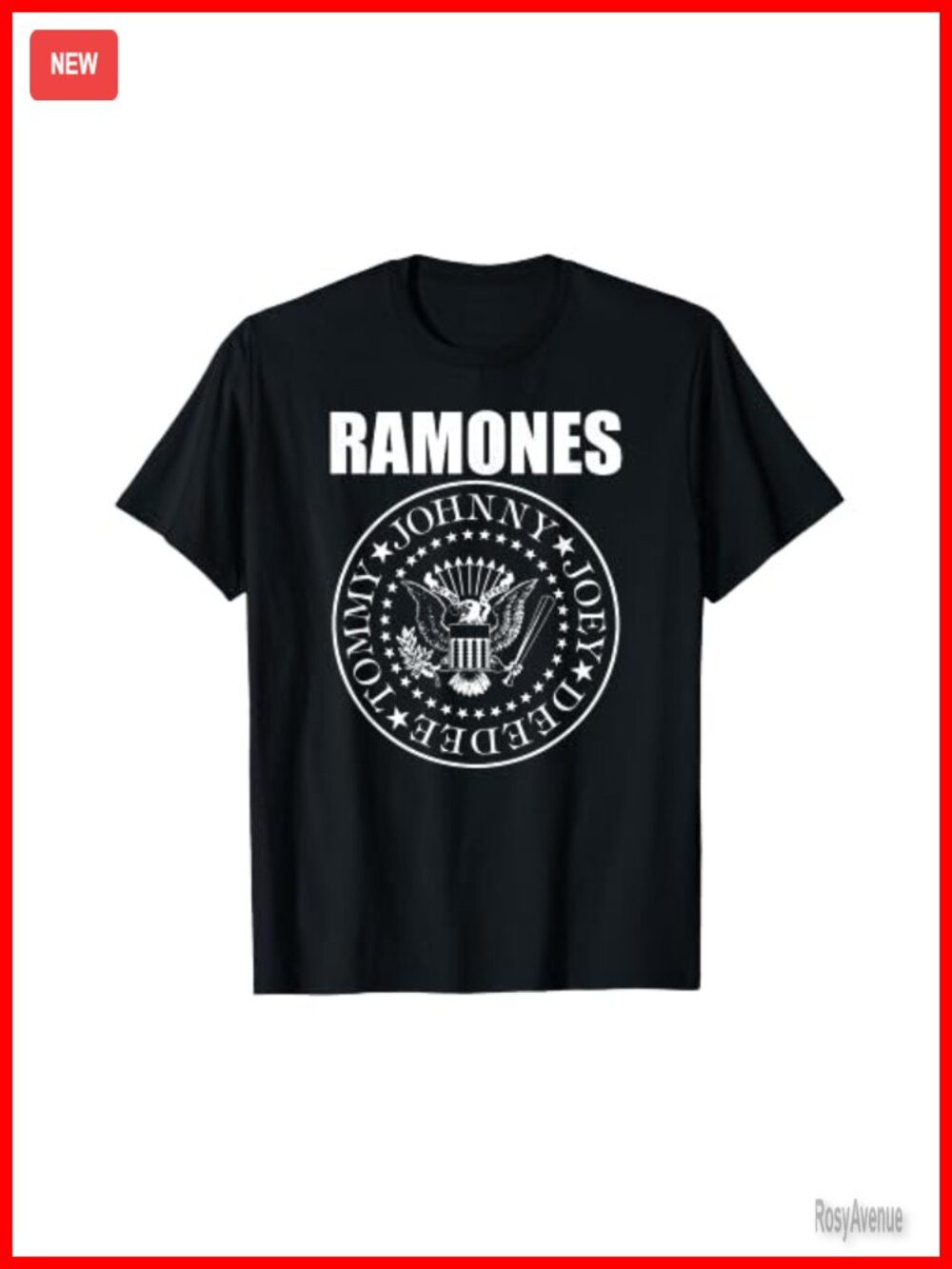 Ramones Seal 1974-1978 Graphic Tee Retro Punk Rock Band T-Shirt